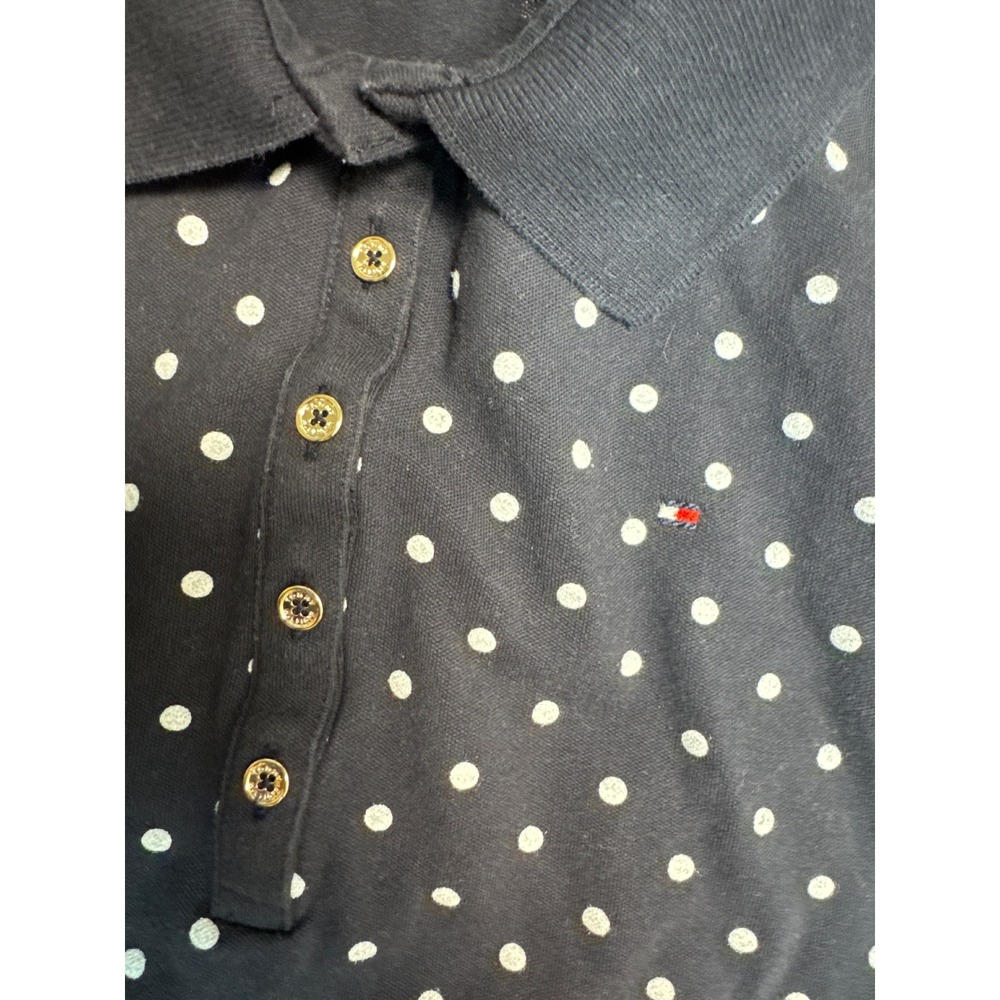 Tommy Hilfiger Polo Dress Womens Medium Navy Blue Excellent Polka Dot Mini - Picture 4 of 9